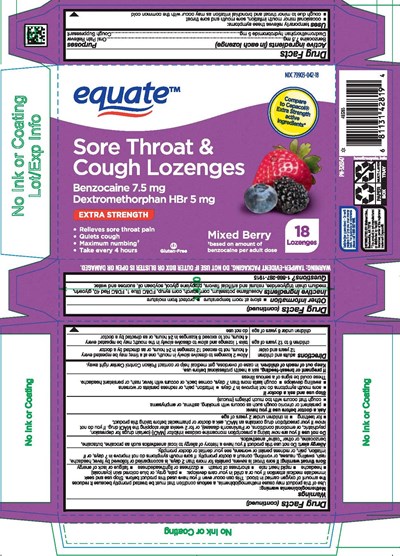 Equate Mixed Berry Benz-Dex 18ct Lozenges - Equate Mixed Berry Benz Dex 18ct
